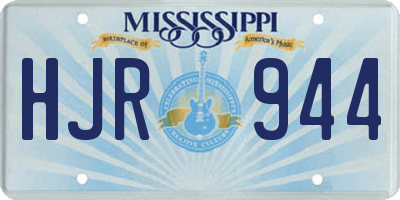 MS license plate HJR944