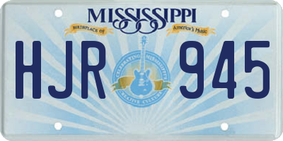 MS license plate HJR945