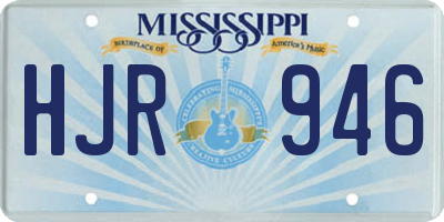 MS license plate HJR946