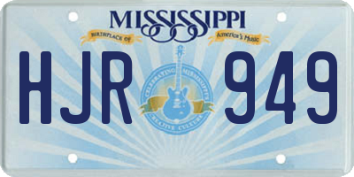 MS license plate HJR949