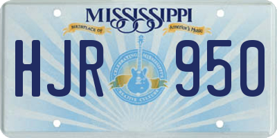 MS license plate HJR950
