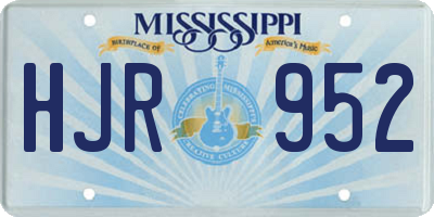 MS license plate HJR952