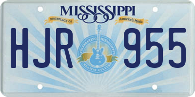 MS license plate HJR955