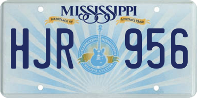 MS license plate HJR956