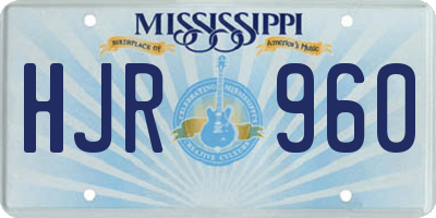 MS license plate HJR960