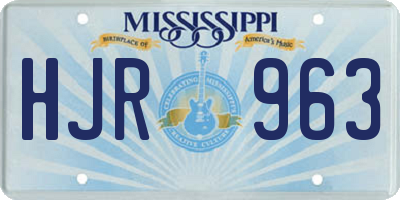 MS license plate HJR963
