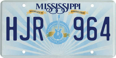 MS license plate HJR964