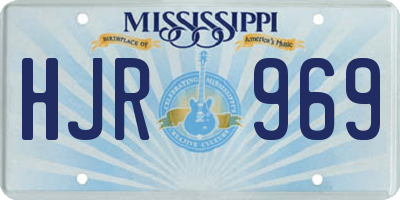 MS license plate HJR969
