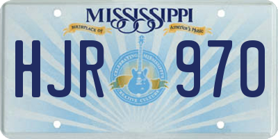 MS license plate HJR970