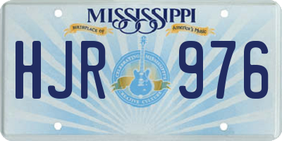 MS license plate HJR976