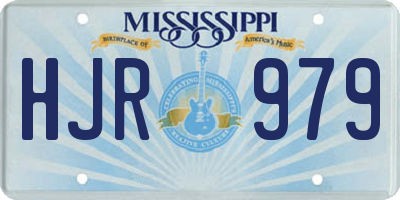 MS license plate HJR979