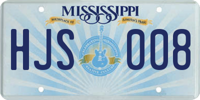 MS license plate HJS008