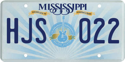 MS license plate HJS022