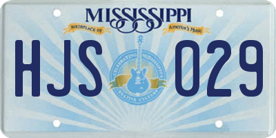 MS license plate HJS029