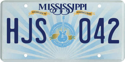 MS license plate HJS042