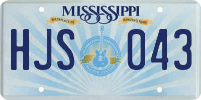 MS license plate HJS043
