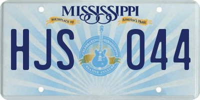 MS license plate HJS044