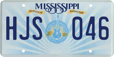 MS license plate HJS046