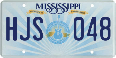 MS license plate HJS048