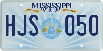 MS license plate HJS050
