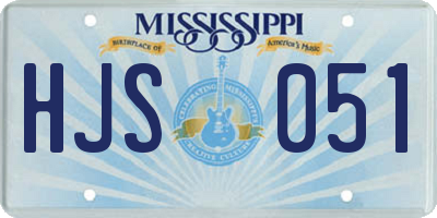 MS license plate HJS051
