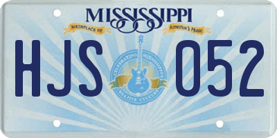 MS license plate HJS052