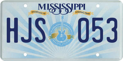 MS license plate HJS053