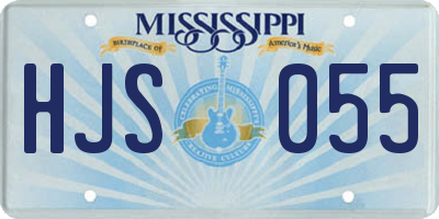 MS license plate HJS055