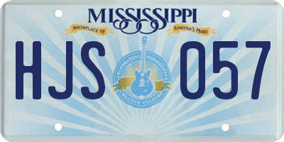 MS license plate HJS057