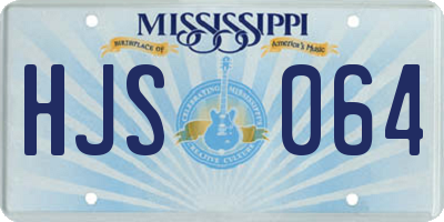 MS license plate HJS064