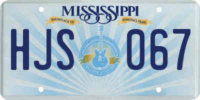 MS license plate HJS067