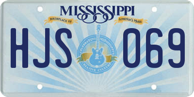 MS license plate HJS069