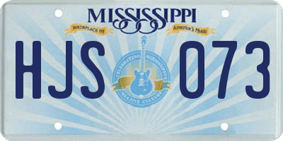 MS license plate HJS073