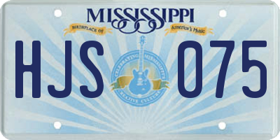 MS license plate HJS075
