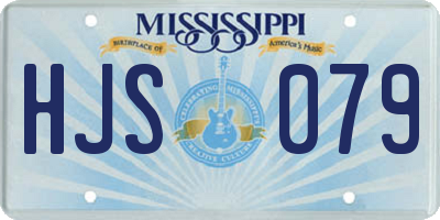 MS license plate HJS079