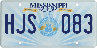 MS license plate HJS083