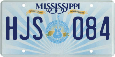 MS license plate HJS084