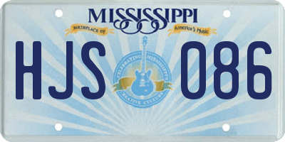 MS license plate HJS086