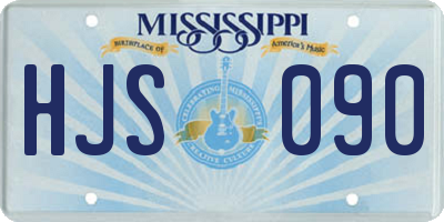 MS license plate HJS090