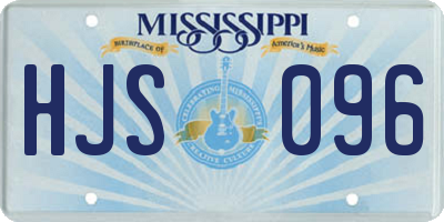 MS license plate HJS096