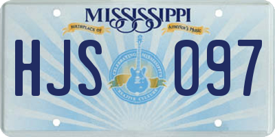 MS license plate HJS097