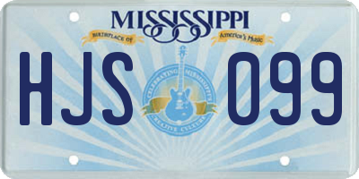MS license plate HJS099