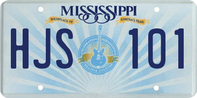 MS license plate HJS101