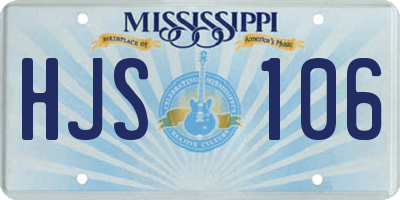MS license plate HJS106