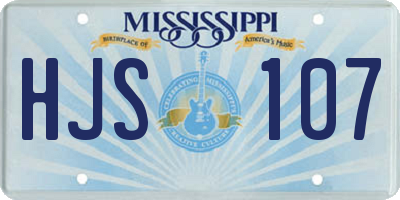 MS license plate HJS107