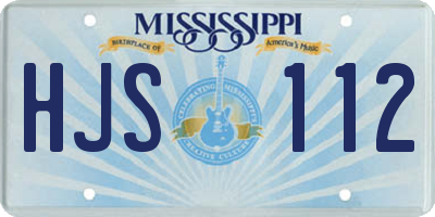 MS license plate HJS112
