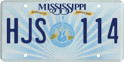 MS license plate HJS114