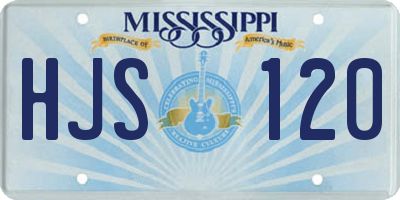 MS license plate HJS120
