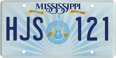 MS license plate HJS121