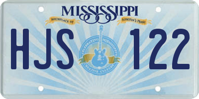 MS license plate HJS122